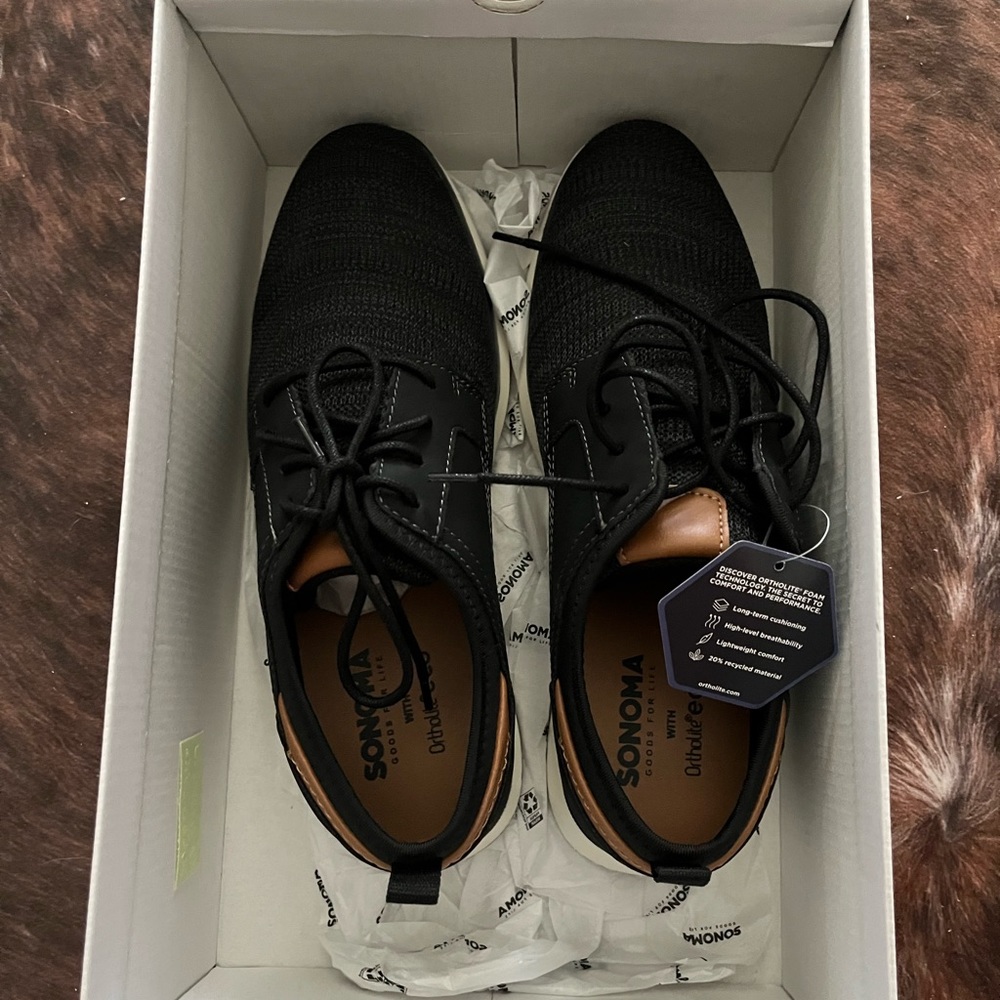 Black men’s casual dress shoes NIB size 8.5